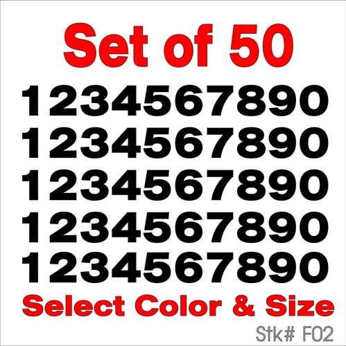 Numbers vinyl sticker - 9,