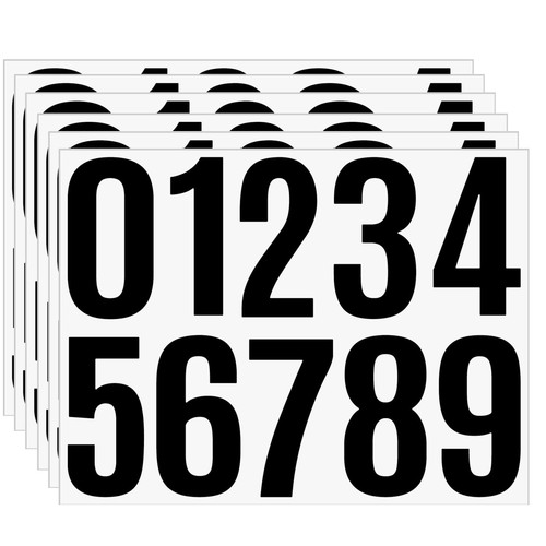 60pcs number stickers sheets - 6,